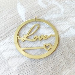 Pendentif Love doré